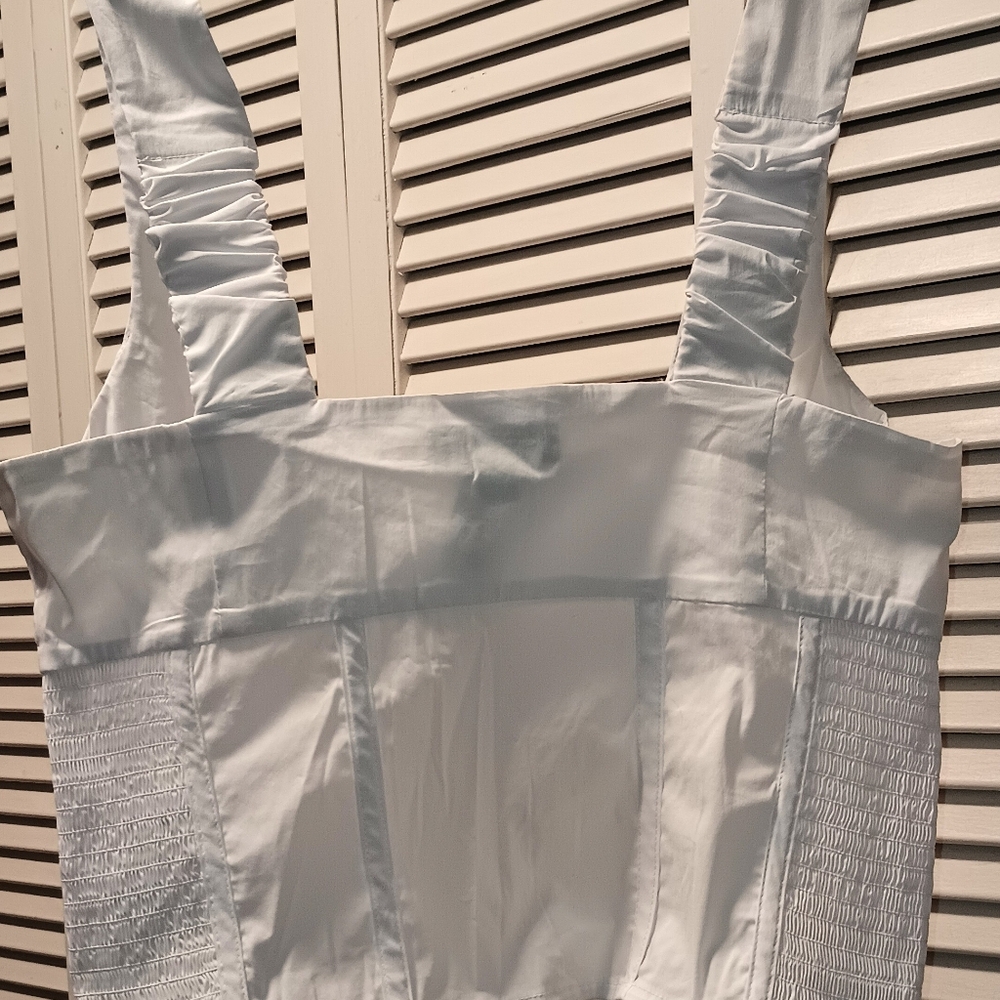Guess Women's White Corset Crop Top M - Picture 3 of 6